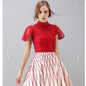 NWT Red Lace Gown